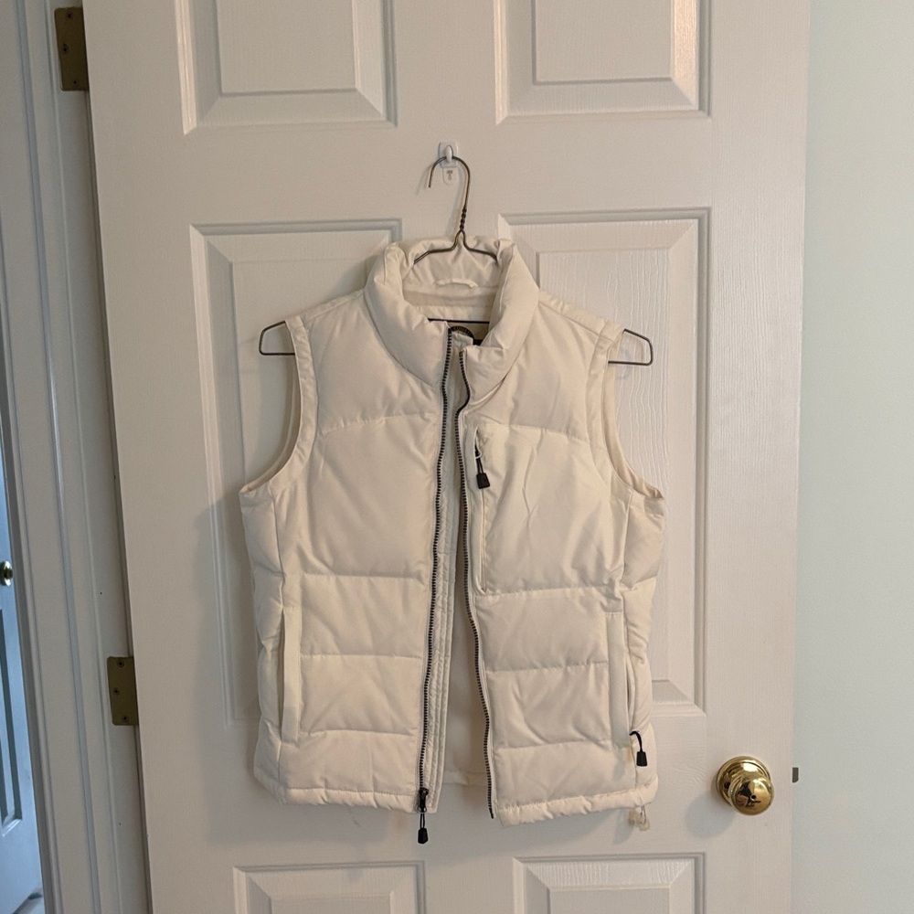 Women's Cream Puffer Vest